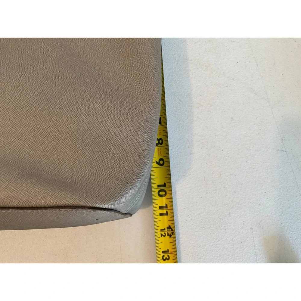 Michael Kors Large Tote Grey Saffiano Leather Shoulder Bag Silver Logo